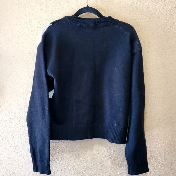 Witty Fox ● Black and White Cardigan W/Buttons ● Hearts-Happy-Flowers ● Size XL - Picture 3 of 6